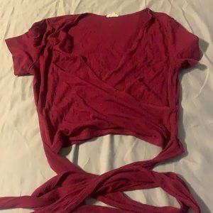 Burgundy crop top
